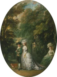 Henry, Duke of Cumberland (1745-90) with the Duchess of Cumberland (1743-1808) and Lady Elizabeth Lu...